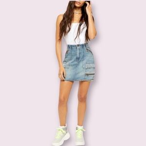 We The Free Denim Mini Skirt
